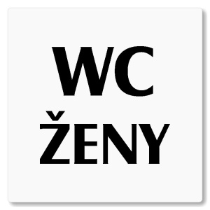 WC ženy, 80x80mm, bílá, Nevada